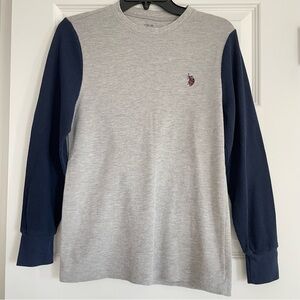 US Polo Association Waffle Top Long Sleeve PJ Top Size Small